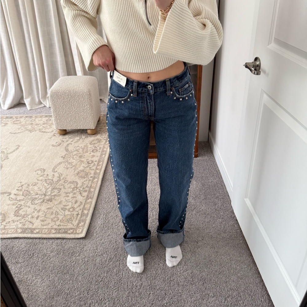 Abercrombie Long Baggy Low rise Blue Jeans